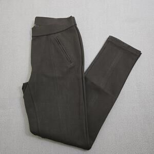 Brooks Brothers Women XS Black Mid Rise Pull On Ankle Stretch Legging Pants